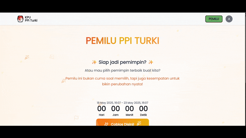 KPU PPI Turki – E-Voting System